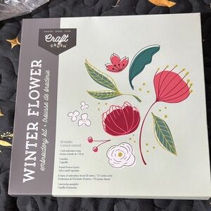 Craft Crush Winter Flower Embroidery Kit